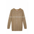 Women's Knitted Foil Print Crew-Neck Pullover